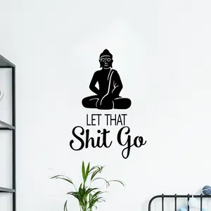 Buddha - Inspired Room Makeover Stick this English letter Buddha Decorative Sticker on your wall. It's the perfect way to bring some spiritual vibes to any room in your house.
