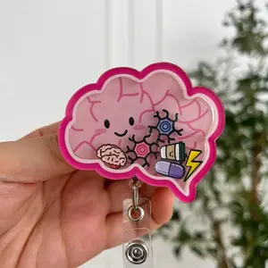 Brain Shaker Badge Reel: Neuro Nurse ID Clip