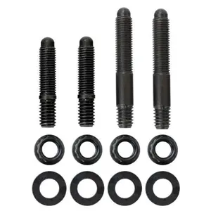 Moroso 2PC 5/16in-24 x 1.625in & 2 PC 5/16in-24 X 2.0in Long 12-Point Nuts Carb Stud Kit w/Bracket