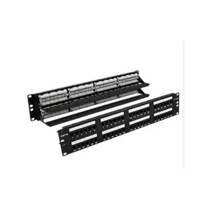 48 Port Cat6 Patch Panel, Black