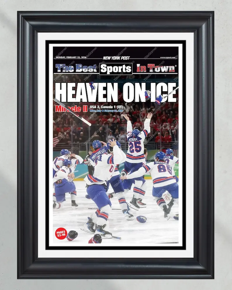 2026 USA Hockey “Heaven on Ice” Gold Medal vs Canada poster 2026 USA Hockey “Heaven on Ice” Gold Medal vs Canada poster