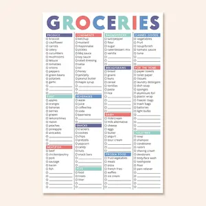 Fast Check Grocery Notepad