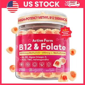 Methyl B12 Gummies, Methyl B12 5000mcg Gummies, L Methylfolate Gummies, Methylated B Complex Gummies, MTHFR Supplement, 5-MTHF Supplement, B12 Folate Supplement, Cellular Energy Support, Brain Health Supplement, Vegan Gummies, Sugar Free Gummies