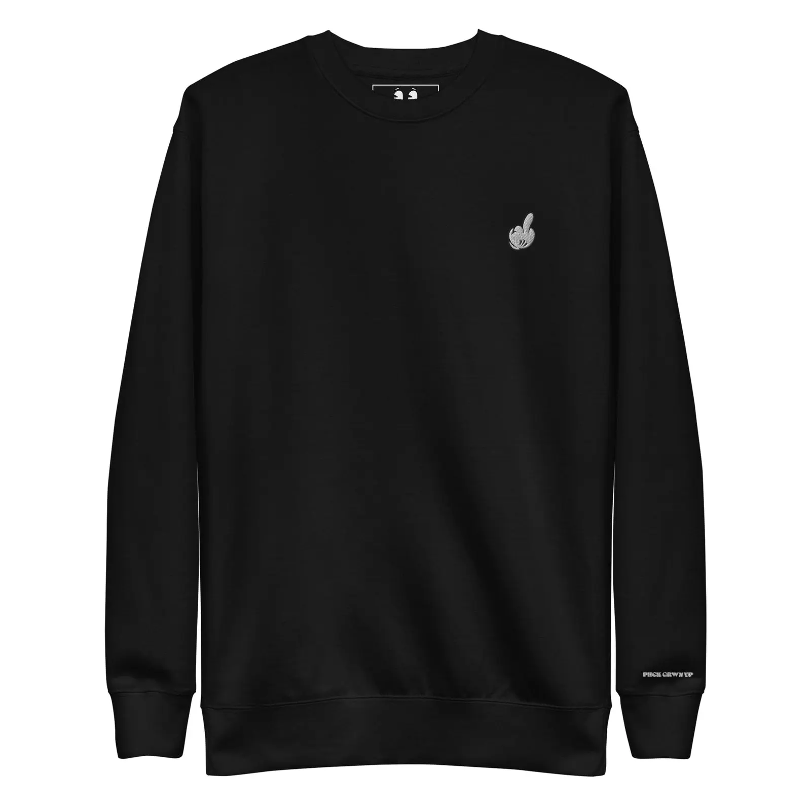 MIDDLE FINGER UP UNISEX PREMIUM SWATSHIRT-BLACK