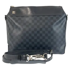 Pre-owned Louis Vuitton Canvas Tote Bags Messenger Greenwich Damier Cobalt 2way Briefcase