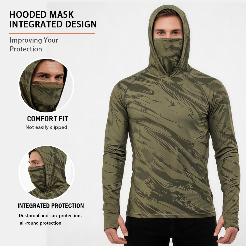5-Piece Men's Quick-Dry Breathable Hoodies with Face Coverings Long-Sleeve T-Shirts - Spring/Fall Compression Sports Tops - Quick Dry Compression Fishing Shirts Long Sleeve Outdoor Work Tactical Hiking Gear Athletic Fashion summerwins 5-Piece Men's Quick-Dry Breathable Hoodies with Face Coverings Long-Sleeve T-Shirts - Spring/Fall Compression Sports Tops - Quick Dry Compression Fishing Shirts Long Sleeve Outdoor Work Tactical Hiking Gear Athletic Fashion summerwins