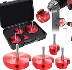 WinWaylong 4-Piece PVC Pipe Reamer Kit for 1/2" Drills - 1-1/4",2",3",4” Inner Cutter Tool Reamer for PVC, CPVC, ABS, Conduit & Industrial Pipe, SCH40 Repairs, Pipes Fitting Saver