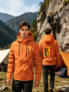 Men's Lightweight Jacket, Print Pattern, Multi-Color Sporty, Ideal for Hiking, Camping, Daily Commute, Breathable, Durable, Comfortable