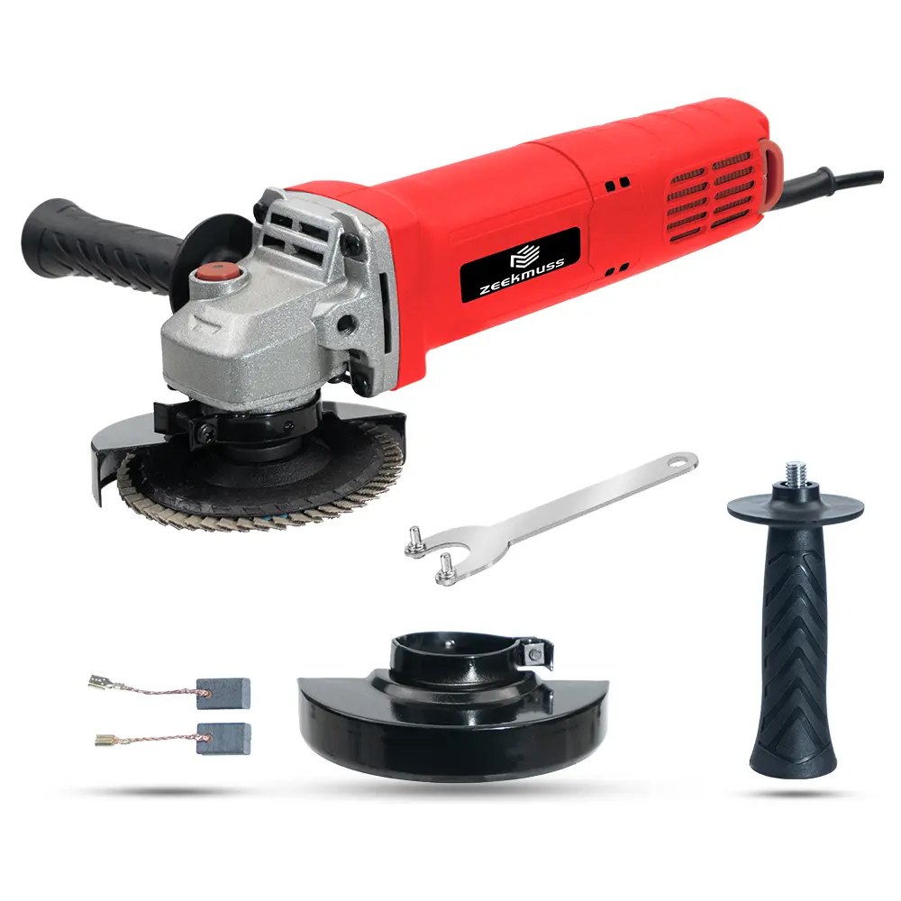 ZEEKMUSS 110V Angle Grinder, 4-1/2" Maximum Grinding Wheel Diameter, Sander Power Tool, 850 W 11000 RPM, With 35 Accessories.