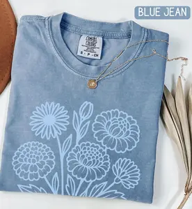 Comfort Colors Vintage Pressed Flowers Shirt, Boho Cottagecore Shirt, Botanical Floral Tee Wildflowers Shirt Gift for Gardener Floral Shirt