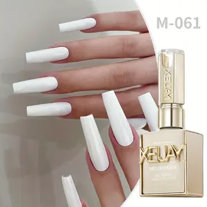 XEIJAYI 1Pc White Long Lasting White Gel Nail Polish Uv/Led Leave-in Gel Nail Polish, Suitable for Nail Art Diy Salon Family Holiday Gifts, Gifts for Women Nail Art Diy Salon