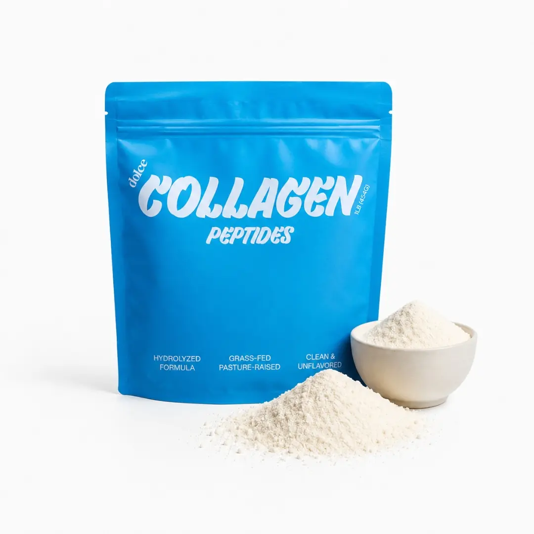 Dolce Superfoods Grass-Fed Bovine Collagen Peptides Powder | Unflavored Collagen Supplement | Easy Mix | Source of Amino Acids | Mixes Easily into Coffee & Smoothies
