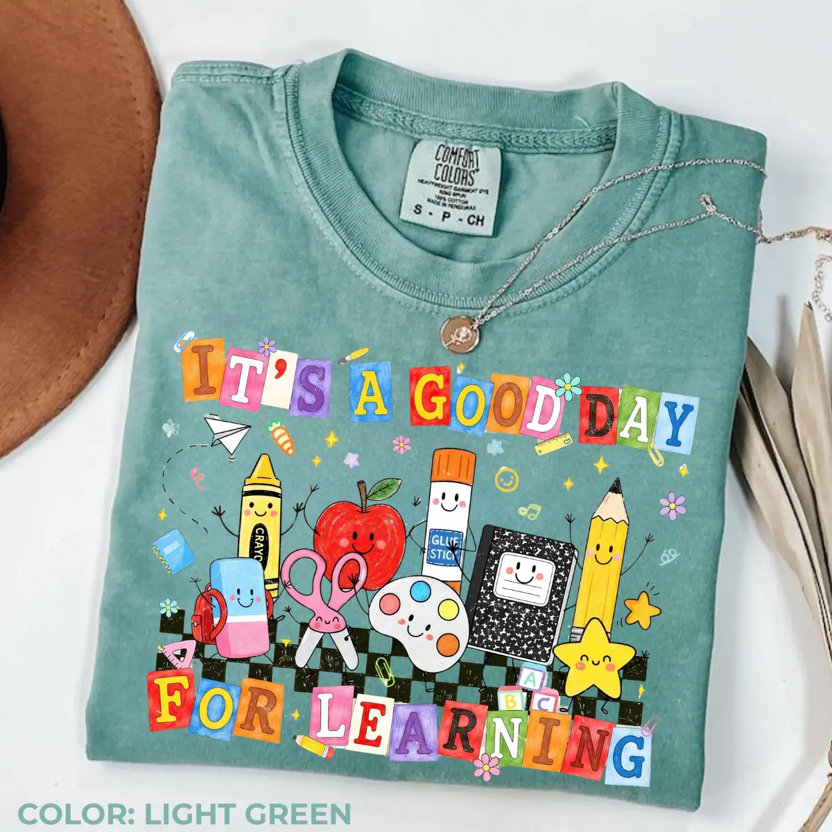 Happy First Day of School Shirt, Cute Back to School Teacher Tee, Comfort Colors School Graphic T-Shirt, Teacher Classroom Gift
