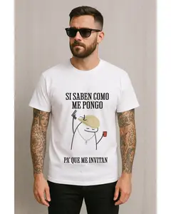 Funny Spanish Drinking Shirt – Si Saben Como Me Pongo Pa’ Que Me Invitan Tee – Mexican Meme Party Graphic T-Shirt – Humor Fiesta Gift