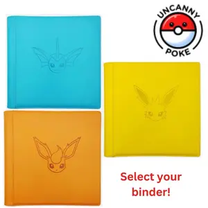 Pokemon Eevee Binders, Vaporeon, Jolteon, Flareon, 480 pocket, 12 per page, Simplified Chinese Gift Box Binder