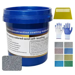 0.5/1/2/3/4/5kg Epoxy Floor Paint, Floor Coating, High-Gloss Marble Effect Epoxy Floor Coating, Non-slip Waterproof Water-Based Garage Floor Paint.