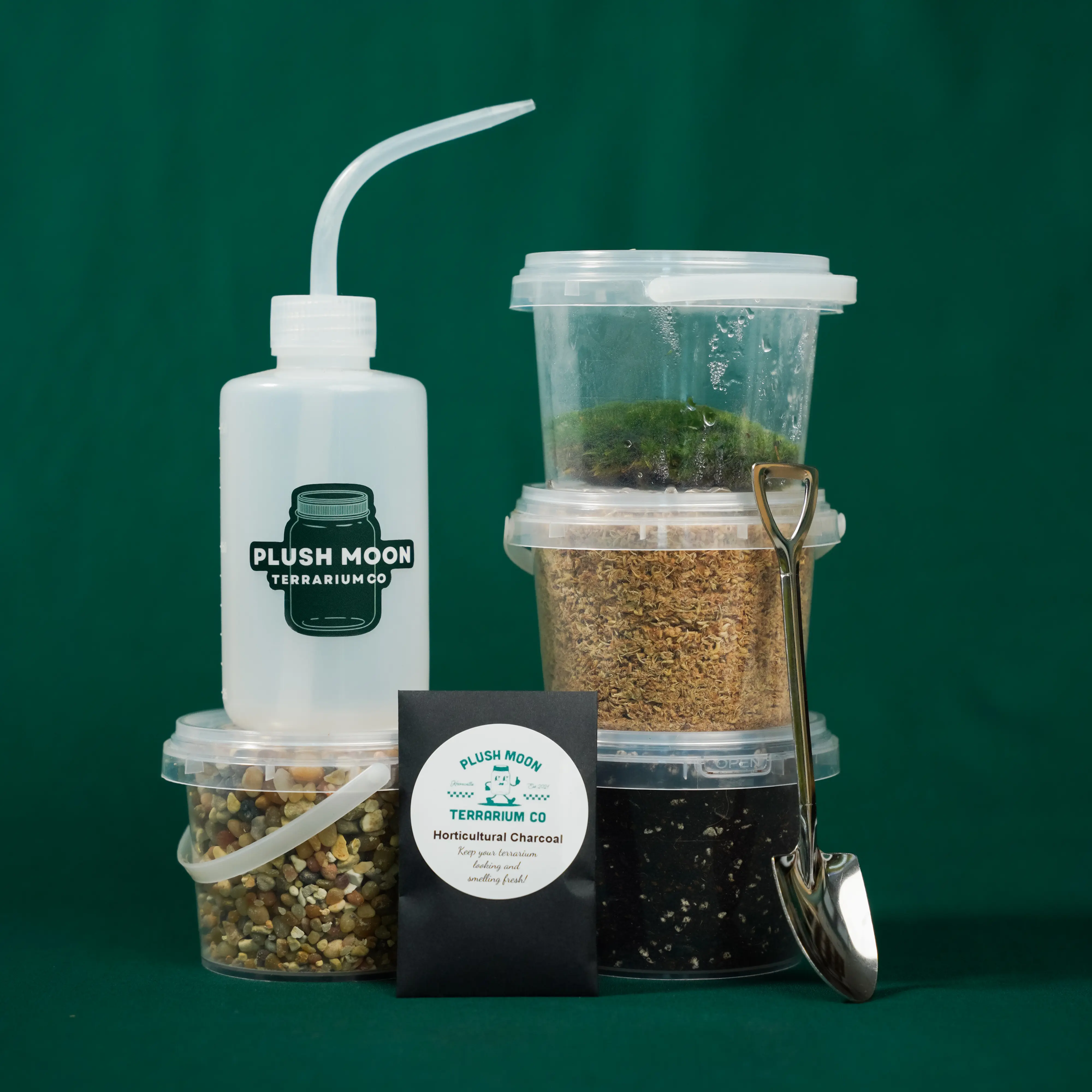 Plush Moon Terrarium Co- Closed Terrarium Substrate Kit + Moss