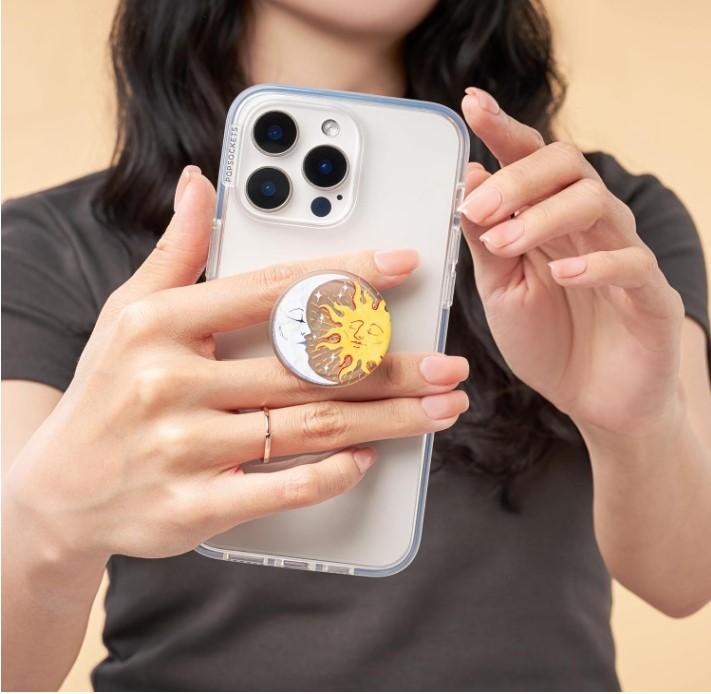​​​​PopSockets Phone Grip with Expanding Kickstand, Adhesive Grip - Sun and Moon