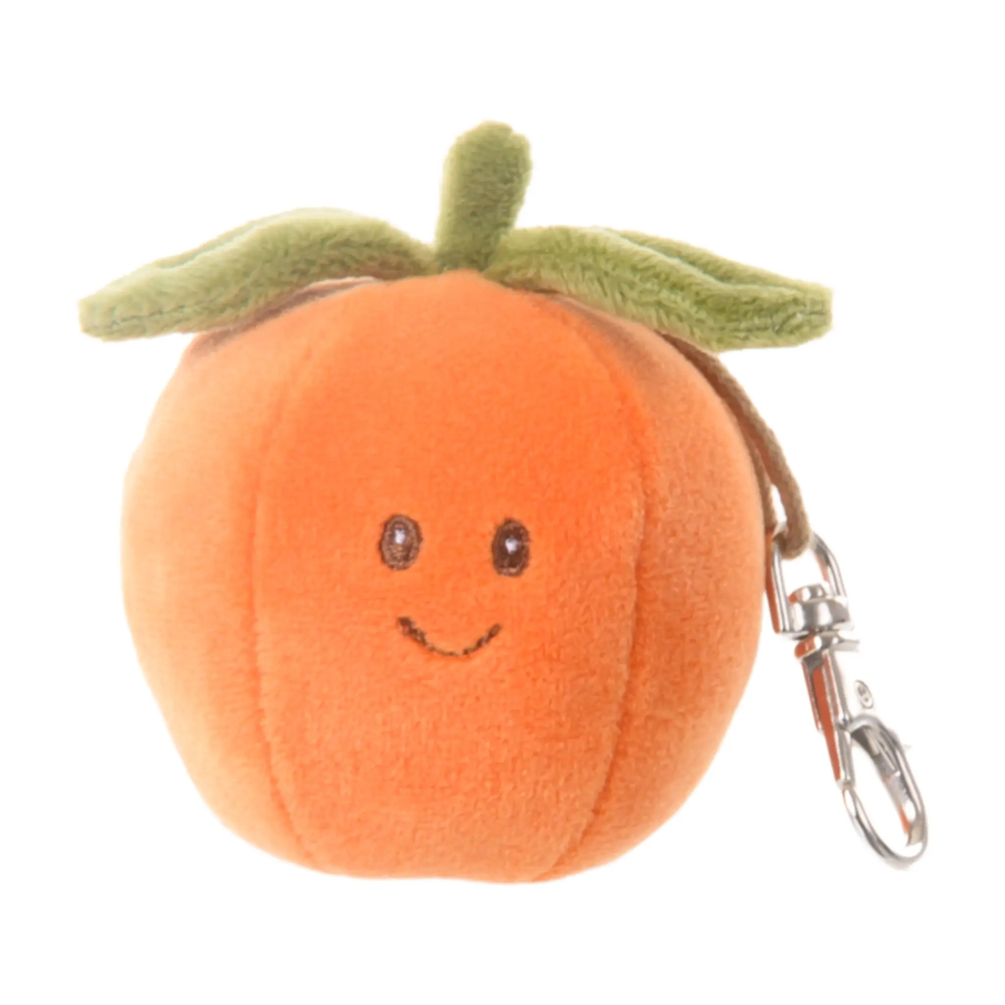 Bukowski Bears Cute 3-in Orange Soft Fabric Citrus Cheer Stuffed Toy Keychain, Playful Look, for Bags, Backpacks (Ideal for Fruit Lovers)
