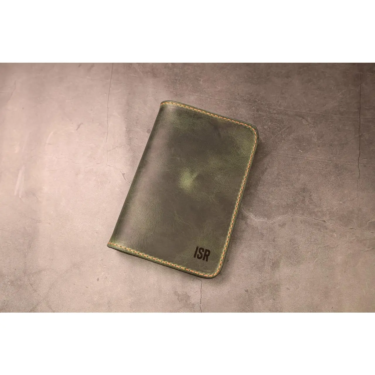 Leather Passport Wallet - Evergreen