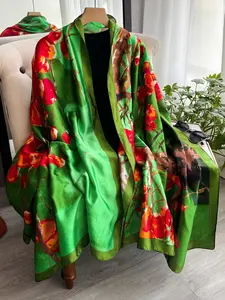 Women's Soft Fashion Satin Shawl Scarf, Outdoor Sun Protection, Perfect Spring Summer Accessory, Casual All Seasons Wear