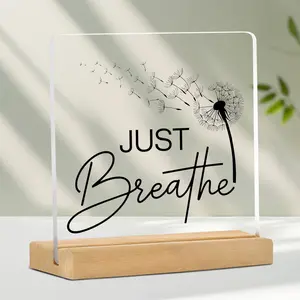 Acrylic Desk Decor Sign, Inspirational Yoga Office Decoration, Thanksgiving Christmas Home Decor, Motivational Quote Plaque