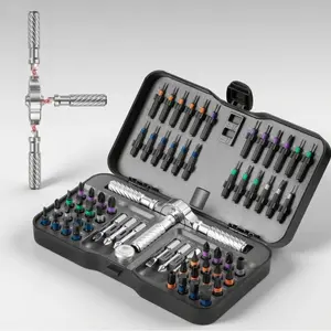 66-in-1 Ratchet Screwdriver Set | H4/H6.35 & 25-40mm Precision Bits | Detachable T-Handle | Ideal for DIY Home, Furniture, Appliance & Electronics Repairs, Tool Box, Hand Tools