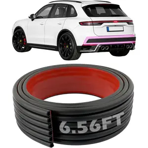 Car Rear Bumper Guard,Rubber Car Rear Bumper Protector Guard with 6-Hole Hollow Design & Strong Adhesive Backing,Anti-Collision Cars Bumpers