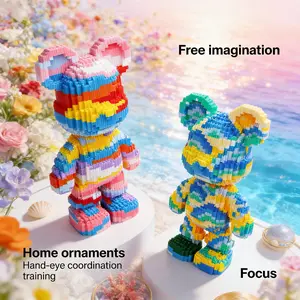Creative Colorful Bear Series Building Block Model, 1688pcs, Original Authentic, New 2026 Design, Gift Idea, DIY Craft Decor
