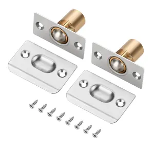 Ravinte Adjustable Ball Door Catch, Closet Ball Bearing Door Latch, Strong Drive Closing Door Accessories for Interior Doors, Solid Brass Body & Stainless Steel Strike Plate