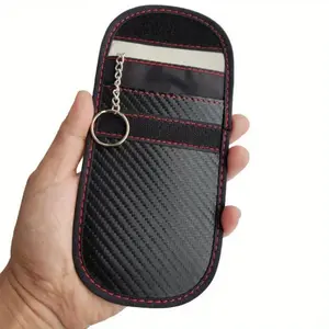 1 Pack Faraday Car Key Shielding Pouches, RfidSignal Blocker, Credit Card & Key Protector, Anti-Theft Protection, Secure Your Keys, Car KeyAccessory, Car Key Holder