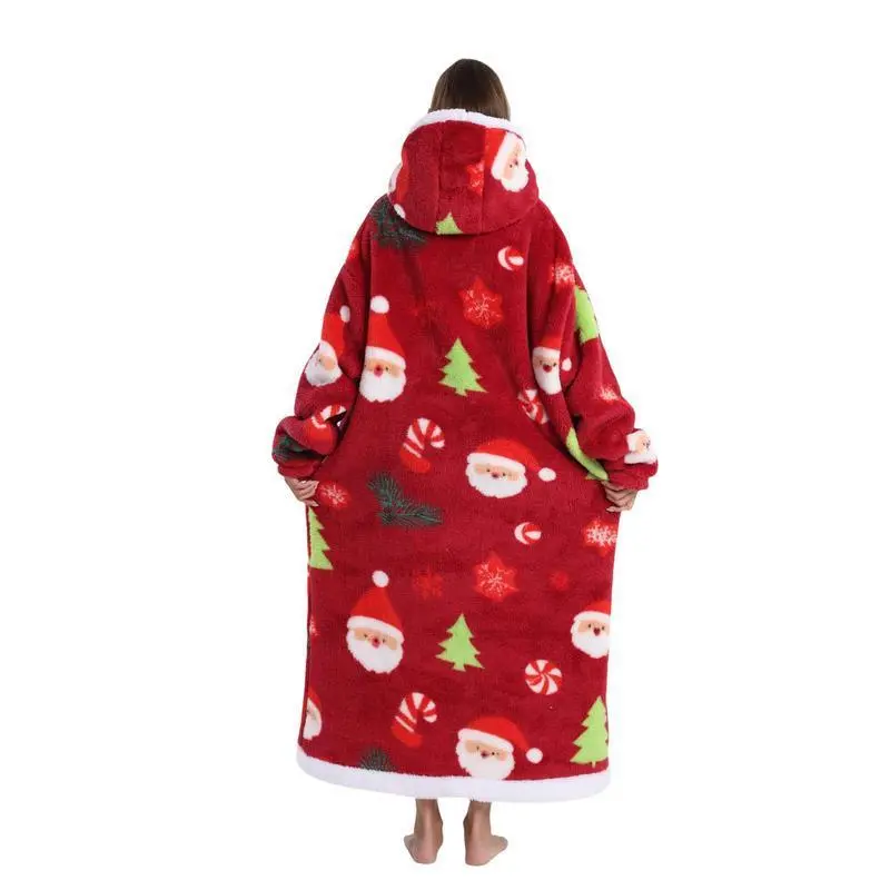 Christmas Themed Wearable Blanket Hoodie, Soft Warm Wearable Blanket Hoodie, Warm Hoodie Blanket, Comfy Sweatshirt Blanket with Pocket for Adult Women & Men, Cozy Hooded Blanket Christmas Themed Wearable Blanket Hoodie, Soft Warm Wearable Blanket Hoodie, Warm Hoodie Blanket, Comfy Sweatshirt Blanket with Pocket for Adult Women & Men, Cozy Hooded Blanket