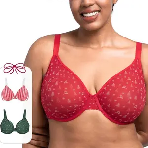 HSIA Holiday Edit Unlined Plus Size Non-padded Underwire Adjustable Straps Full Coverage Bra