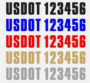 2x USDOT Vinyl Numbers Custom Stickers Decals Truck Semi US DOT Lettering pair