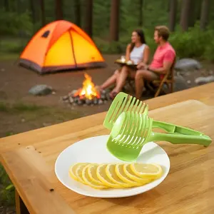 1pc Multifunctional Vegetable and Egg Slicing Tool, Suitable for Cutting Eggs, Potatoes, Tomatoes, Apples, Portable Outdoor Kitchenware, Essential Kitchen Utensil - Easy-to-Use Kitchen Gadget