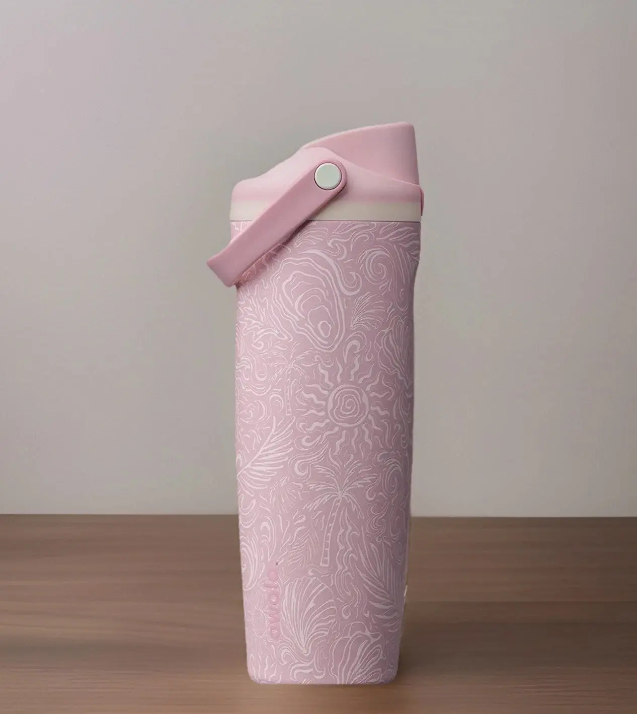 Owala FreeSip Sway 30oz Coastal Bohemian Pink Insulated Stainless Steel Water Bottle with Straw Lid for Travel Gym School
