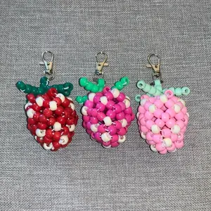 Kandi Strawberry Keychains