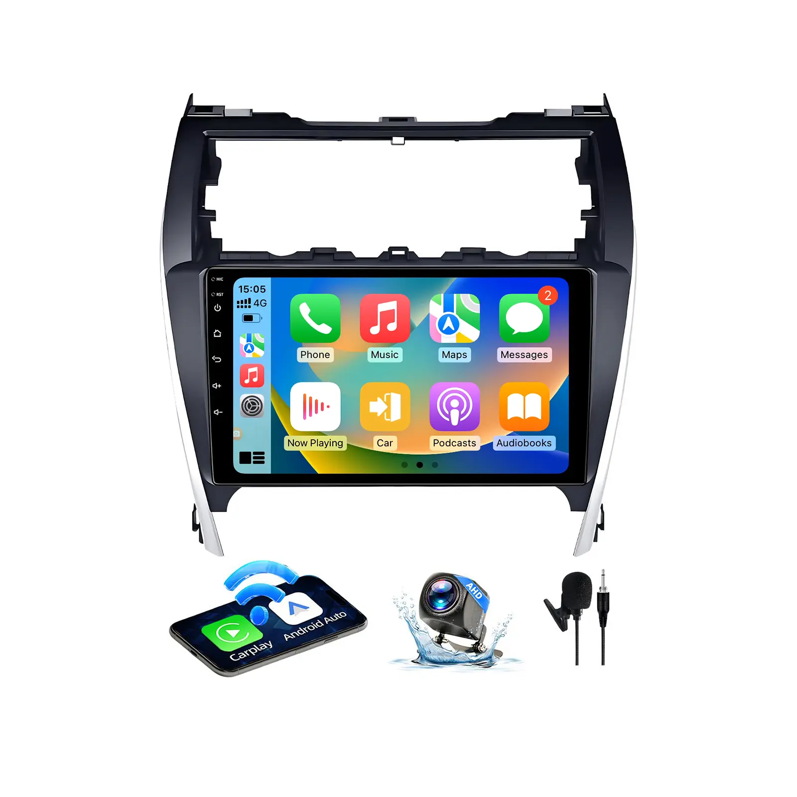 10.1" Android 13 Car Radio for Toyota Camry 2012-2014 | 2+64GB Head Unit with Wireless CarPlay & Android Auto, GPS Navigation, MirrorLink, WiFi & Bluetooth