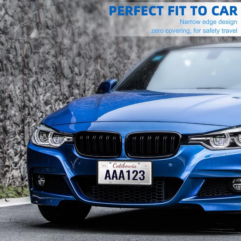 2 Pack License Plate Frame, Front License Plate Cover, License Plate Bracket Holder Rust-Proof Rattle-Proof Weather-Proof for CA Standard & 2 count Water Coaster (Black) 2 Pack License Plate Frame, Front License Plate Cover, License Plate Bracket Holder Rust-Proof Rattle-Proof Weather-Proof for CA Standard & 2 count Water Coaster (Black)