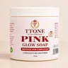 Tina Toner Pink Glow Whipped Soap, Daily Lightweight Hydrating Universal Cleanser for Face and Body Cleansing