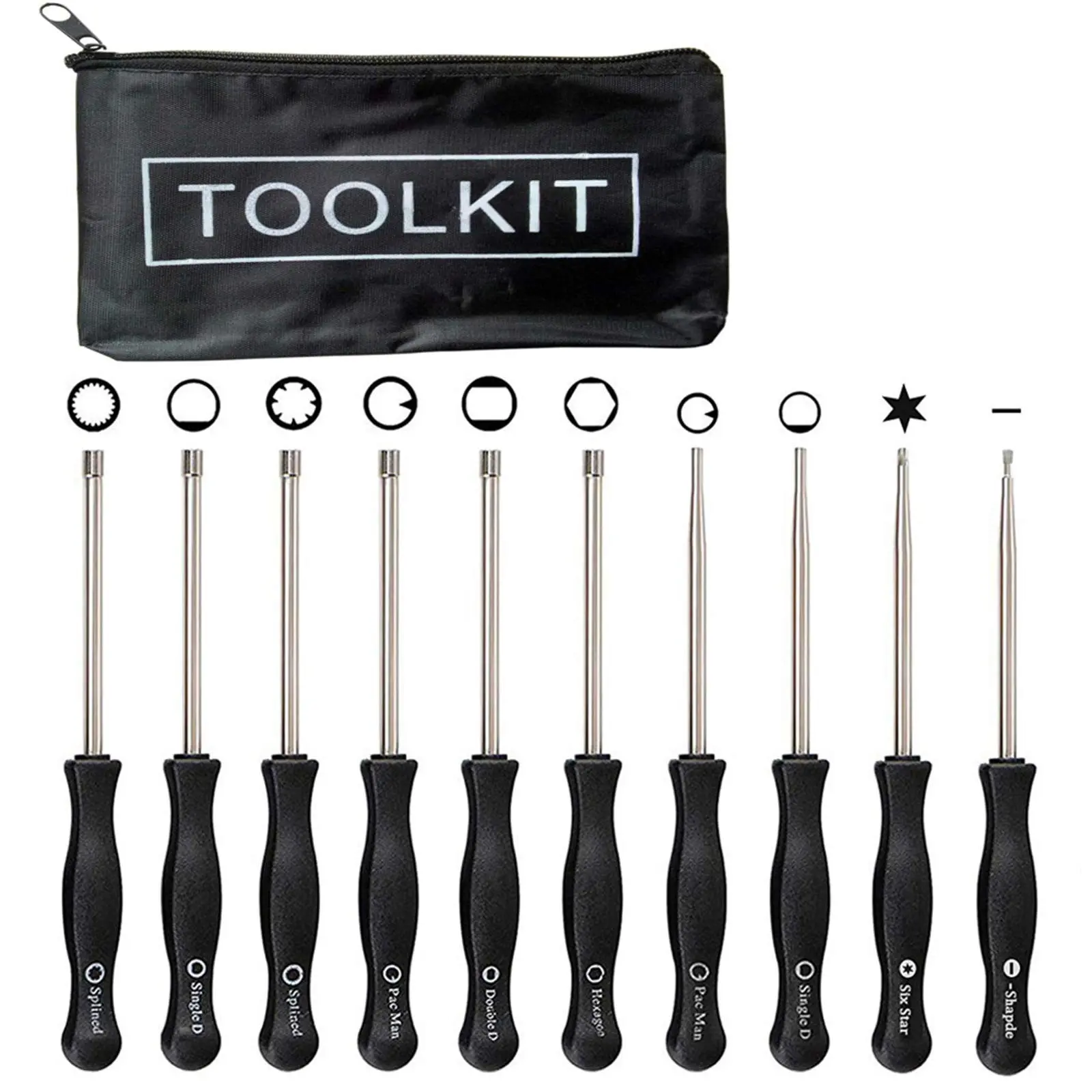 GJANSH Carburetor Adjustment Tool Kit for 2 Cycle Small Engine, 10-Pack Carb Tune up Screwdriver Set with Case, Compatible with Husqvarna, Stihl, Poulan, Echo, Weed Eater, Trimmer, Chainsaw
