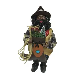 Santa's Workshop Inc. 15" Black Cowboy Santa