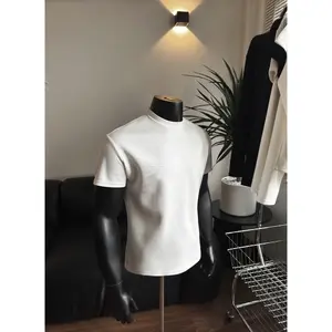 Essential Everyday Plain Tee - Classic Black & White T-Shirt - Soft & Breathable Cotton Blank Shirt