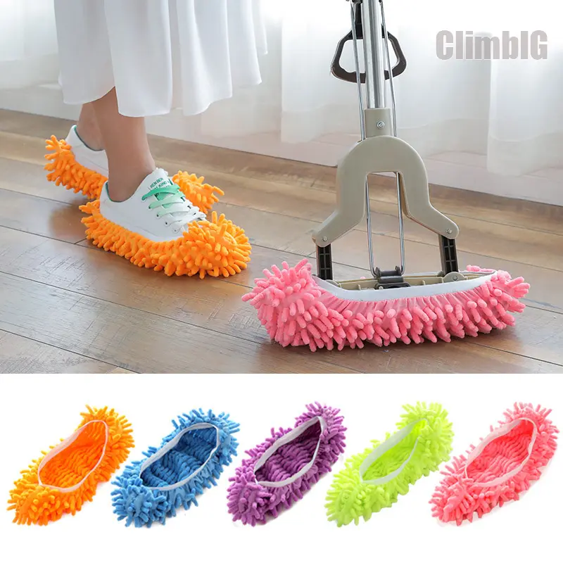 Unisex One Size Microfiber Cleaning Slippers - 3 Pairs Reusable Washable Ultra-Soft Chenille Socks, Dust-Absorbing Mop Cover, Household Items for Hardwood Floors (Sports & Outdoor Camping & Hiking Personal Care Essential)
