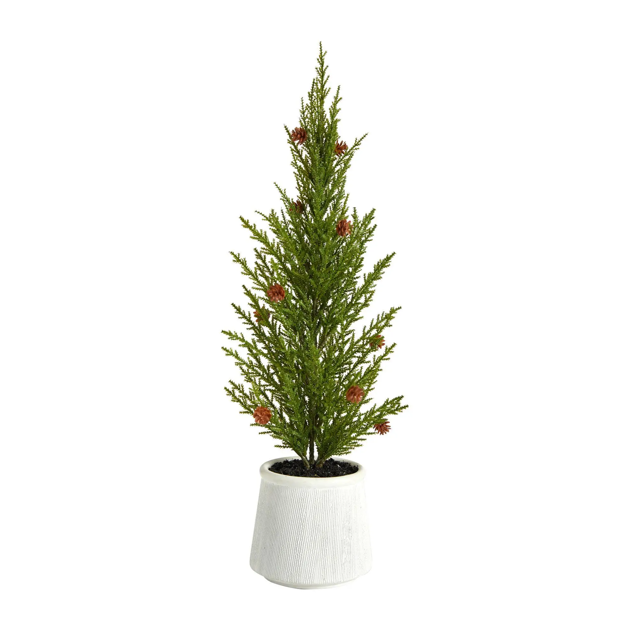 Nearly Natural 26" Pine Christmas Tree with War m White Lights