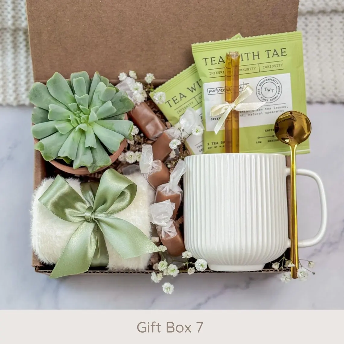 Hug in a Box, Thinking of You Box, Hygge Gift Box, Surgery Recovery Gift, Mothers Day Gift, Succulent Plant Lover Gift