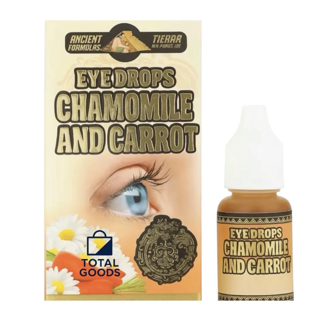 Chamomile & Carrot Gotas / Gotas de Ojos Manzanilla y Zanahoria 5ml Natural Formula Vitamin Supplement