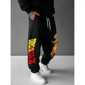 Men's Go Ku Graphic Gym Pants, Active Gym Pants, Comfortable Sweatpants with Drawstring Waist,Baggy Pants Men,Sweatpants for Men,Men's Clothes,Sweatpants Men