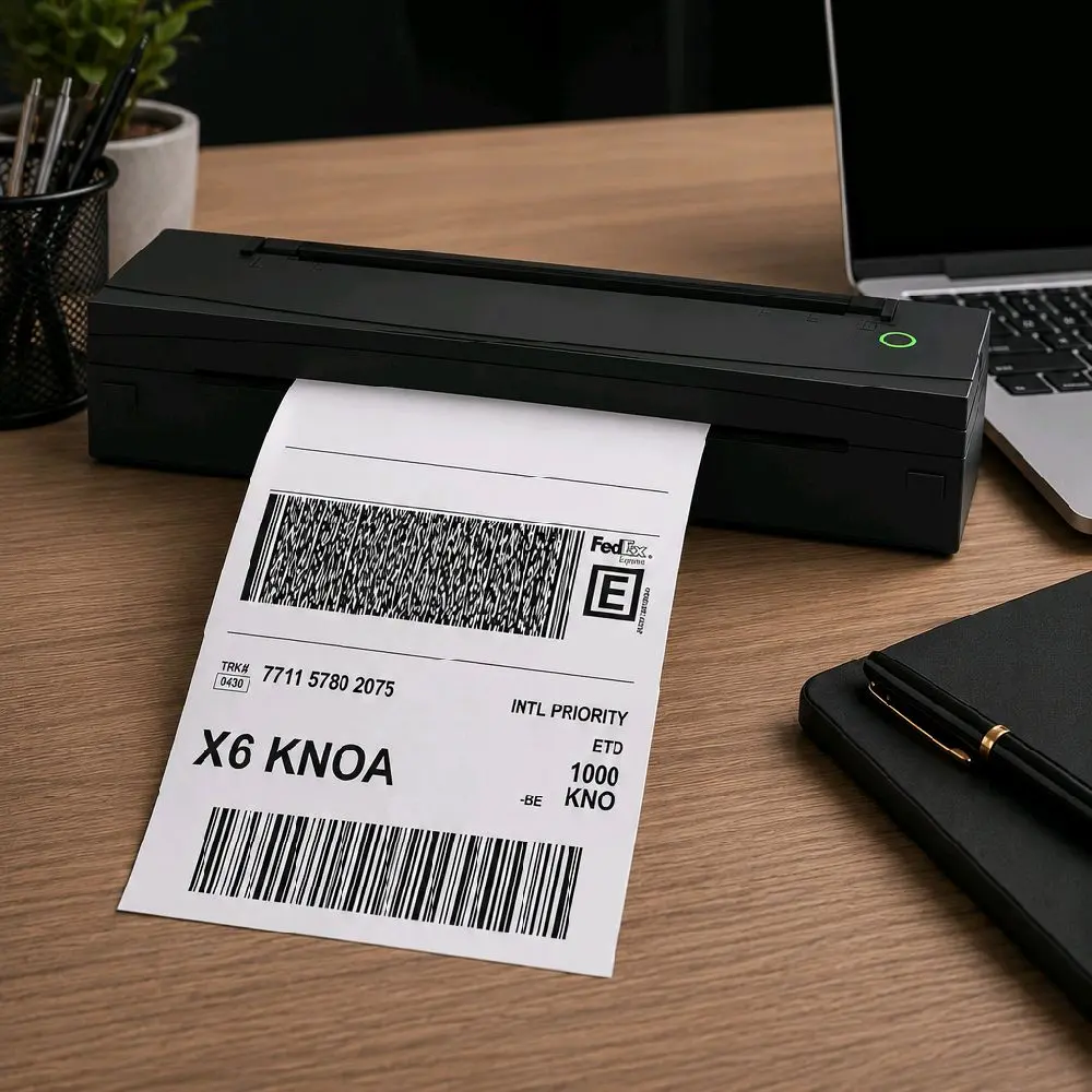 Portable A4 Thermal Printer for Shipping Labels & Documents – Wireless Inkless Printer for TikTok Shop, eBay, Etsy, Shopify, Home & Office