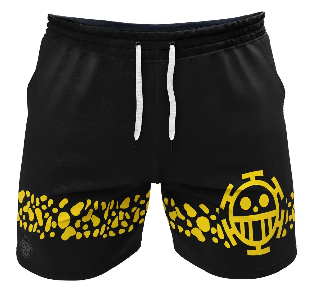 Trafalgar D. Water Law Black Punk Hazard Gym Shorts, Anime Mesh Athletic Shorts, One Piece Inspired Basketball Shorts
